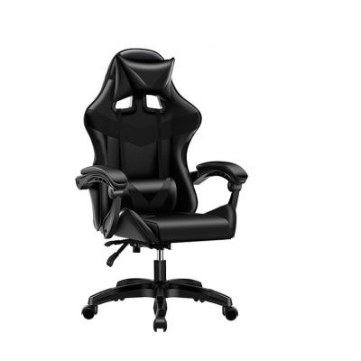 China Ergonomic Black Gaming Chair with Footrest and BIFMA Passed Class 4 Chrome Gaslift for sale