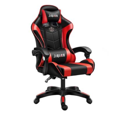 China Fabric Padded Seat Gaming Chair with Height Adjustment Lumbar Support and Swivel Seat for sale