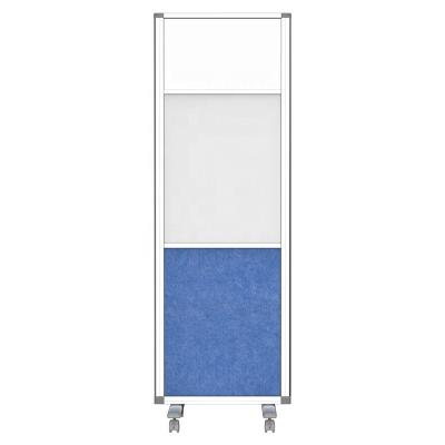 China Modern Portable Office Room Divider on Wheels with Folding Screen Partition Wall for sale