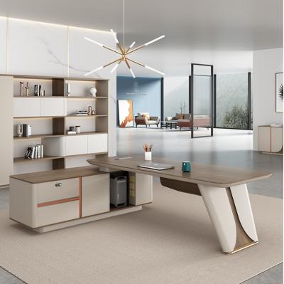 China Latest Modern Design Height Adjustable L Shaped Office Desk for Gaming and Office Work for sale