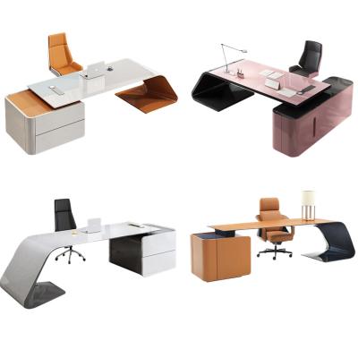 China Executive Office Desk Table MDF Baking Varnish Office Furniture for Executives for sale