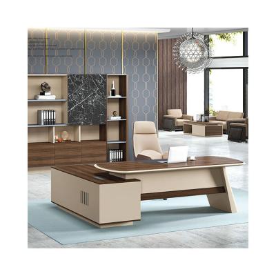 China Boss L-shaped Luxury Office Furniture Set for Tech Modern Home Administrative Office for sale