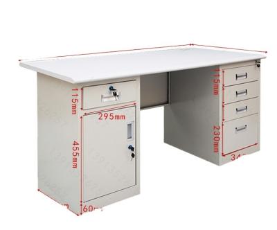 China ISO9001/ISO14001 Certified Modern Stainless Steel Computer Desk with Lockable Drawer for sale