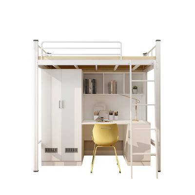 China Mail packing Y Modern School Dormitory Bedroom Furniture Set Loft Metal Bunk Bed With Desk for sale