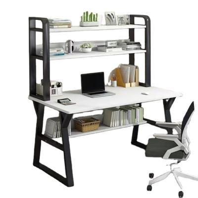 China Mail Packing N Computer Desk Bookshelf Study Table Modern Office Workstation Furniture for sale