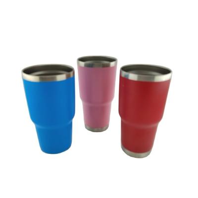 China Sustainable 30oz Travel Mug Vacuum Insulated Sublimation Tumbler Stainless Steel Double Wall With Slip Lids Coffee Beer Mugs for sale