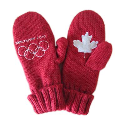 China Promotional Acrylic Gifts F031 Wool Mitten With Embroidered Custom Logo For Winter Season for sale