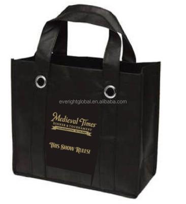 China Promotional gifts D028 - non woven shopping bags with groment and pp board to insert and handle at the bottom for sale