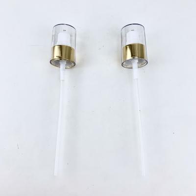 China Non Spill Factory Hot Sale 24/410 Stock GP419 LOW MOQ 24mm Cheap Medium Shiny Gold To Finish Liquid Soap Lotion Pump Spout Caps for sale