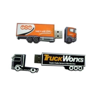 China Promotional Gifts F216 Custom Soft PVC Truck Shape USB Flash Drive For Promotional Event for sale