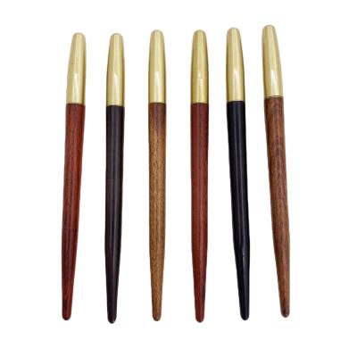 China office & School pen T2523 low MOQ wooden roller pen from factory and pointed end for back-to-school promotion or office giveaway for sale