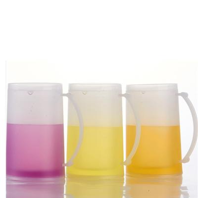 China Beer Cooling DL222 Double Layer Freezable Cooler Mug For Beer Promotion Or Drinking Or Summer Promotion for sale