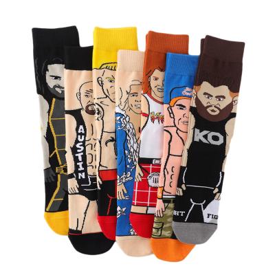 China QUICK DRY Unique Design Dropshipping Print Korea Cotton 3d Cartoon Tall Sock for sale