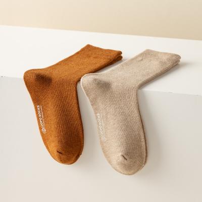 China Simple Tending QUICK DRY Warm Customizable Polyester Cotton Products Fall Colors Soft Slouch Socks For Women for sale