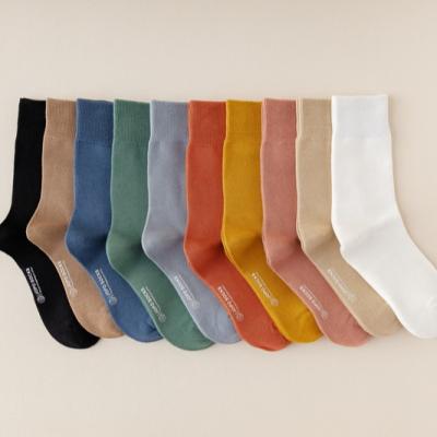 China QUICK DRY Fashion Custom Plain Color Warm Smooth Girls Socks Fall Colors Slouch Socks For Women for sale