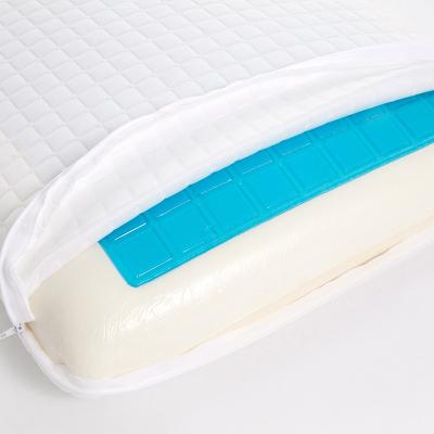 China Magnetic White Color Gel Memory Foam Cooling Bamboo Shredded Pillow for sale