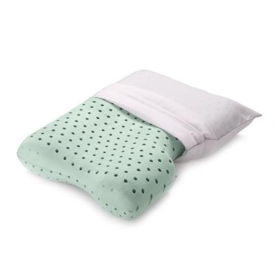 China Magnetic Hole Perforated Gel Infused Orthopedic Memory Foam Sleep Pillow for sale