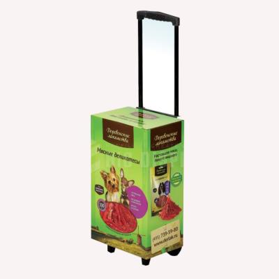 China Business& Shopping Mobile Flexible Adviertisement Paper Cardboard Luggage Trolley SW8022B for sale