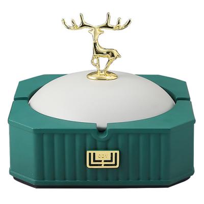 China Resin Deer Lid Ashtray SW200612 for sale