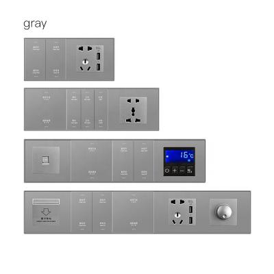 China 5 PC Terminals Flame Retardant Material Hotel Electric Switch For Hotel Room Light Control System Switch EU UK USA Standard Hotel Power Switch for sale