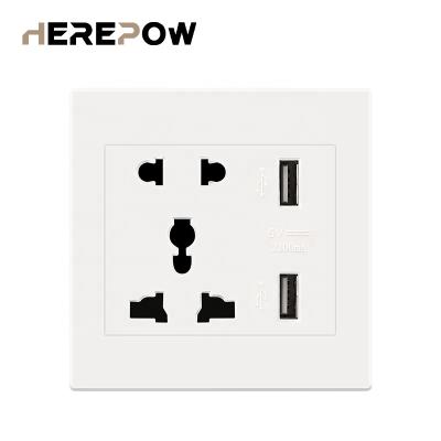 China Residential / Multi-Purpose Wall Switches & Universal USB 5 Pin Socket & Outlets For Electrical Homes EU Modular Outlet for sale