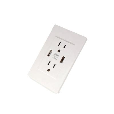 China US 118cm Residential/General Purpose Wall USB Sockets For Homes And Accessories Electric Outlet Modular Electric Cover Plate Power Outlet +Switches for sale