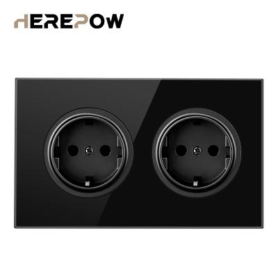 China 146cm EU Residential/Multipurpose Sockets With Glass Panel For Homes USB Modular Cover Plate Accessories Electric Power Outlet for sale