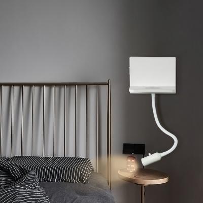 China Modern Flexible Pipe LED Wall Lamp With USB Wall Light Bedroom Spot Reading Bedside Modern Wireless Adjustable Fill Light for sale