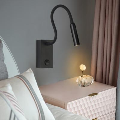 China Contemporary Hotel Bedroom 360 Wall Mount With Flexible Swing Arm Reading Lamp for sale