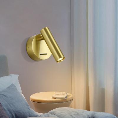 China Modern Hotel Recessed Bedside Wall Sconce Bedroom Indoor Wall Mounted 3w Lamps Led Book Reading Wall Light for sale