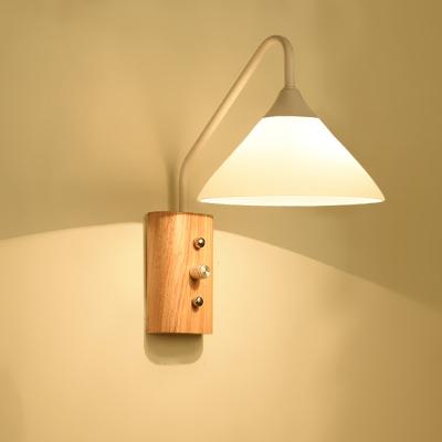 China Hot Sale Modern Solid Wood Glass Led Wall Lights Decorative Indoor Wooden Wall Lamp For Hotel for sale