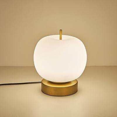 China Wholesale Hot Sale Modern Luxury Modern Gold Bases Table Decorative Glass Bedside Led Lamp for sale