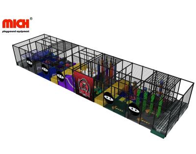 China Modular Kids Indoor Ninja Warrior Obstacle Course Playground Mich Plastic New Design for sale