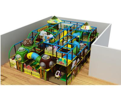 China PVC Mich Jungle Themed Kids Indoor Playhouse With Trampoline , Soft Playground for sale