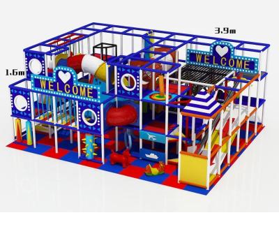 China Plastic Playground Cartoon Theme Indooe Kids Soft Play Playground For Terminal Mall Hotel Resort for sale