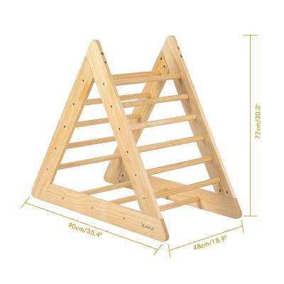 China Playgrond Multifunctional Indoor Gym Indoor Playground Climbing Toys for Toddlers Kids Climbing Wooden Ladder Triangle Triangle Climber Playtime for sale