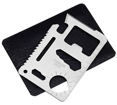 China Unrated 10 in 1 Multifunctional Stainless Steel Wallet Credit Card Tool Survival Card Tool for sale