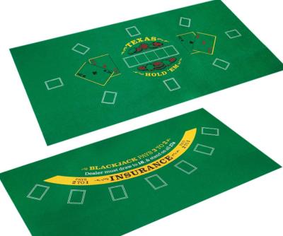 China Card Game Poker Table And Blackjack Casino Felt Convenient Rolled Casino Gambling Table Mat for sale