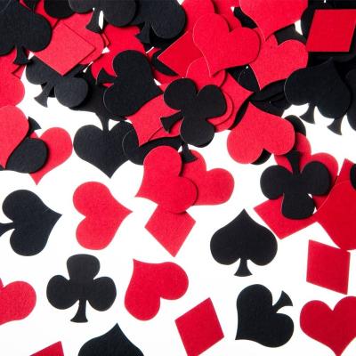 China Gift Black,Red,Deluxe Blackjack Confetti Casino 200pc Nightclub Themed Confetti Decoration for sale