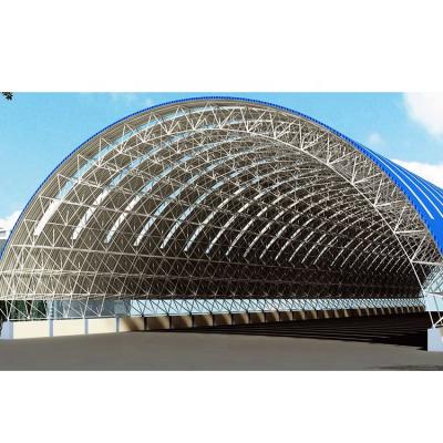 China Steel Structure New Designs Space Frame Cement Steel Factory Arched Roof Construction for sale