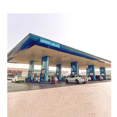 China Steel structure platform IF fuel station fabricated space construction steel frame for gas station for sale