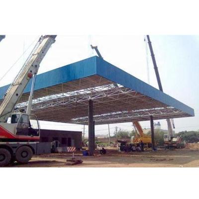 China SI Structural Roofing Gas Station Canopy Gas Station Structure Gas Station Canopy Space Frame Steel Price for sale