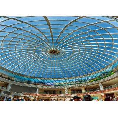 China Quick Installation SI Steel Roof Dome Roof Glass Manufacture Manufacturers for sale