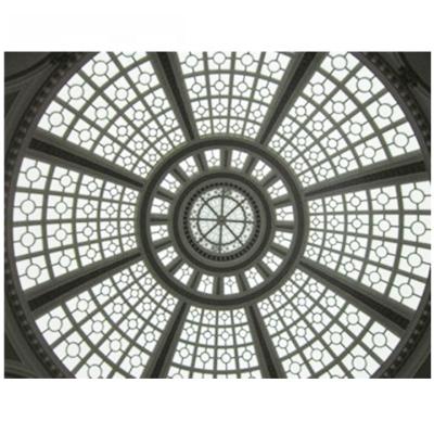 China Modern Design Structural Cost Effective Steel Truss Roofing Dome Roof Prefab Skylight for sale