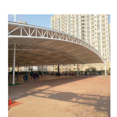 China Large Span Steel Structure Truss Roof Membrane Structure Structural Roofing Parking Shed for sale