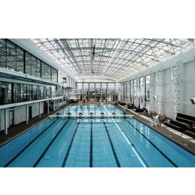 China Structural Roofing Prefab Steel Swimming Pool Roofing Structure Stadium Truss Roof Design for sale