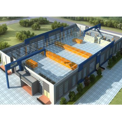 China Steel Workshop Pre Engineered Foundation Steel Metal Rubb Hall for sale