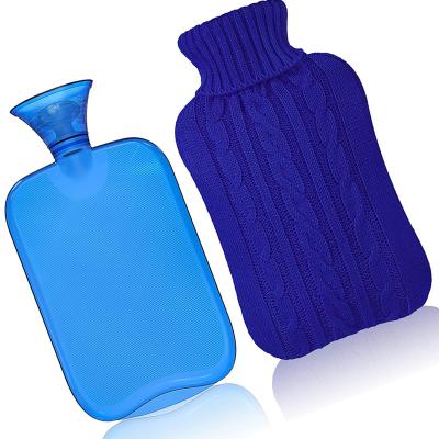 China Simple and modern hot water bottle with cover 2.0 L PVC water bag bag top material for sale