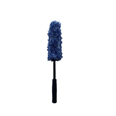 China Car Care Microfiber Cone Spoke Wheel Brush Easy Reach Wheel And Rim Cleaning Brush for sale