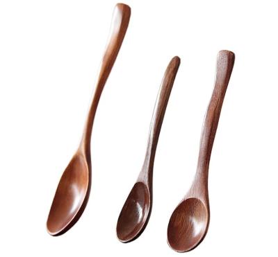 China Sustainable Kids Spoon Honey Spoon Wooden Spoon Support Soup Spoon Custom LOGO for sale